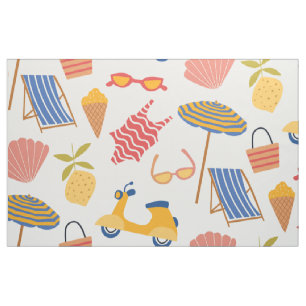 La dolce Vita Italian summer beach Pattern Fabric