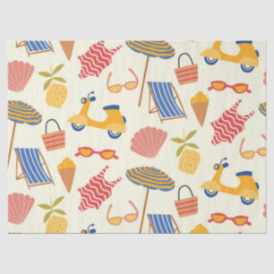 La dolce Vita Italian summer beach Pattern Tissue Paper
