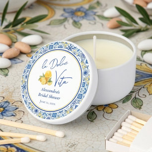 La Dolce Vita Italian Summer Bridal Shower Mini Candle Favors