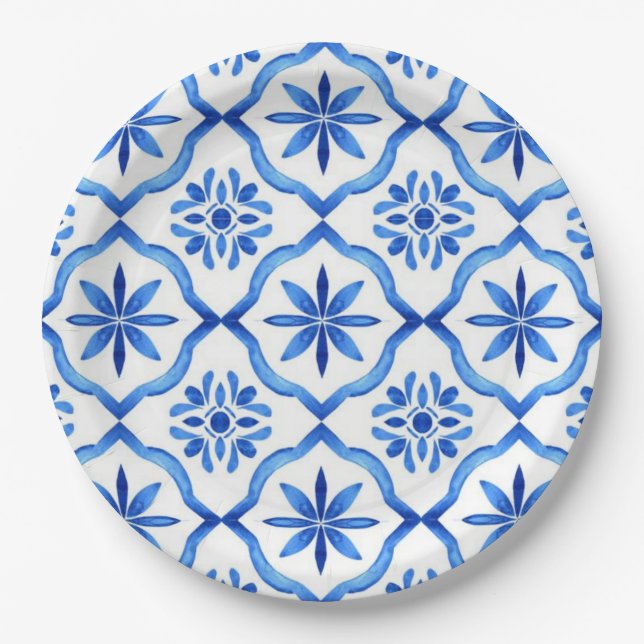 La Dolce Vita Italian Summer Bridal Shower Paper Plates (Front)