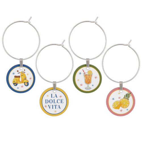 La Dolce Vita Italian Summer Cocktail Wine Charm