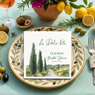 La Dolce Vita Italian View Bridal Shower Napkins
