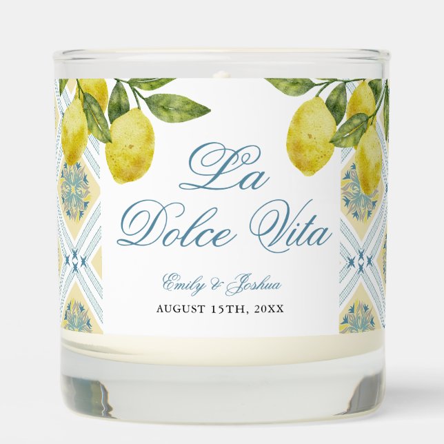 La Dolce Vita Italian Wedding Scented Jar Candle (Front)