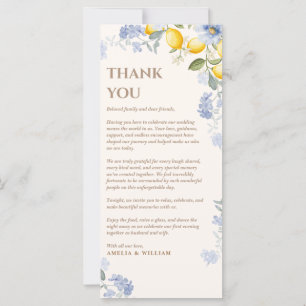 La Dolce Vita italian wedding Thank You Place Card