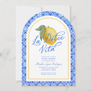 La Dolce Vita Italy Bridal Shower Invitation