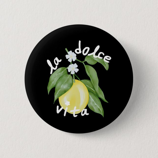 La Dolce Vita La Dolce Bride Italy Lemon Matching  Button (Front)