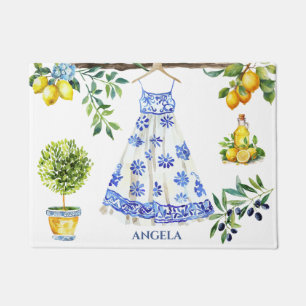 La Dolce Vita Lemon Blue Italy Doormat