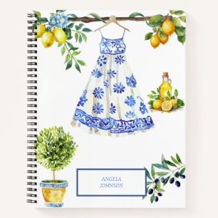 La Dolce Vita Lemon Blue Italy  Notebook