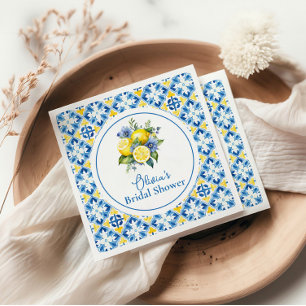La Dolce Vita Lemon Bridal Shower Napkins