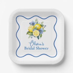 La Dolce Vita Lemon Bridal Shower Paper Plates