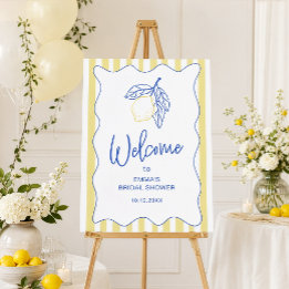 La Dolce Vita Lemon Bridal Shower Welcome Foam Board