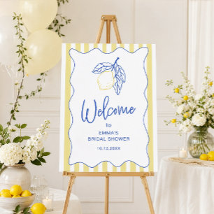 La Dolce Vita Lemon Bridal Shower Welcome Foam Board
