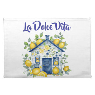 La Dolce Vita Lemon Cottage Kitchen Placemat