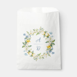 La Dolce Vita Lemon Floral Wreath Favor Bag