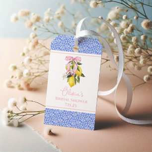 La Dolce Vita Lemon Pink Bow Thank You Gift Tags