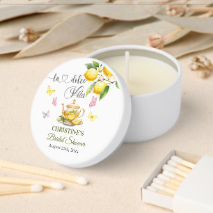 La Dolce Vita Lemon Teapot Bridal Shower Mini Candle Favors