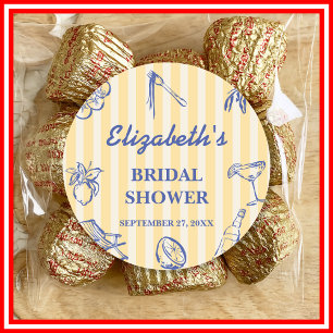 La Dolce Vita Lemons Italian Bridal Shower Classic Round Sticker