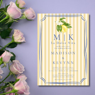 La Dolce Vita Lemons Italian Wedding Invitation