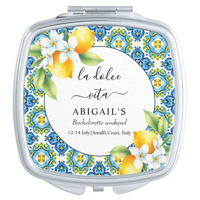  La Dolce Vita Mediterranean bachelorette weekend Compact Mirror (Front)