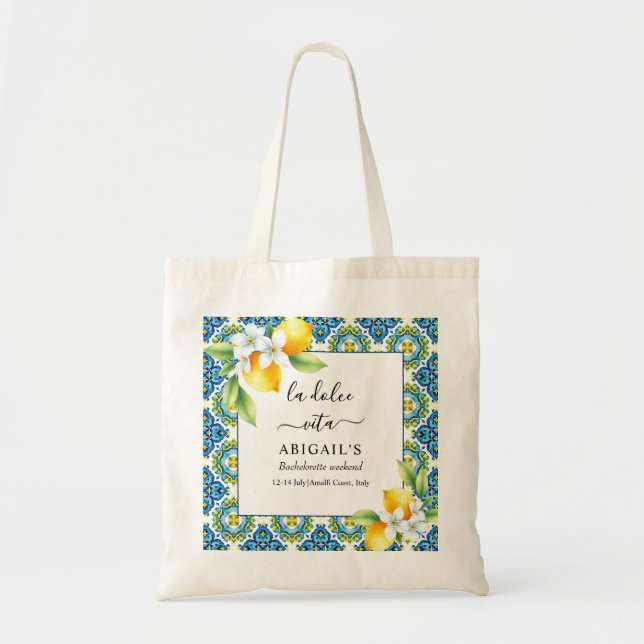  La Dolce Vita Mediterranean bachelorette weekend Tote Bag (Front)