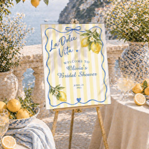 La Dolce Vita Mediterranean Bridal Shower  Foam Board