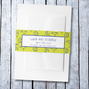 La Dolce Vita mediterranean lemons Invitation Belly Band