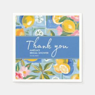 La dolce vita mediterranean summer Bridal Shower Napkins