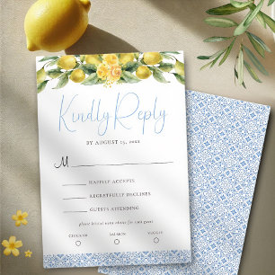 La Dolce Vita - Mediterranean Wedding RSVP Card