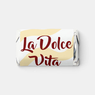 La Dolce Vita peach wedding couple Name mauve Hershey's Miniatures