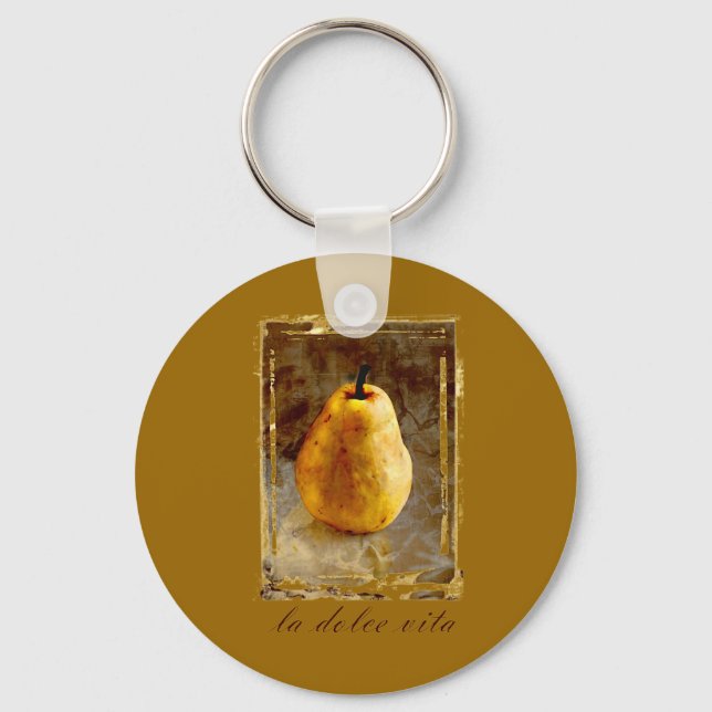 La Dolce Vita Pear Keychain (Front)