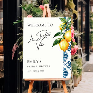 La Dolce Vita Positano Bridal Shower Welcome Sign