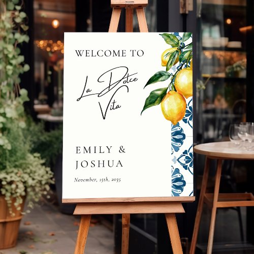 La Dolce Vita Positano Wedding Welcome Sign