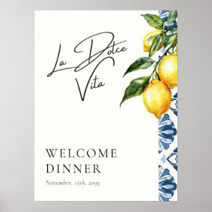 La Dolce Vita Positano Wedding Welcome Sign