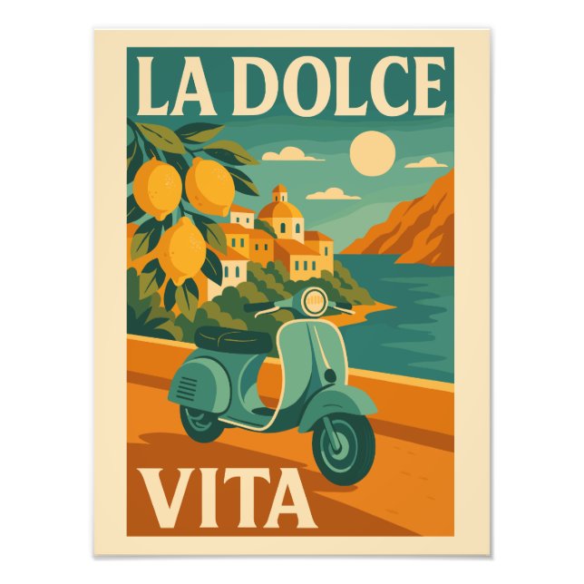La Dolce Vita – Retro Italian Coast Travel Photo Print (Front)