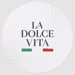 La Dolce Vita Round Beach Towel – Italian Summer Beach Towel