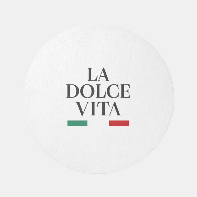 La Dolce Vita Round Rug – Italian Chic (Front)