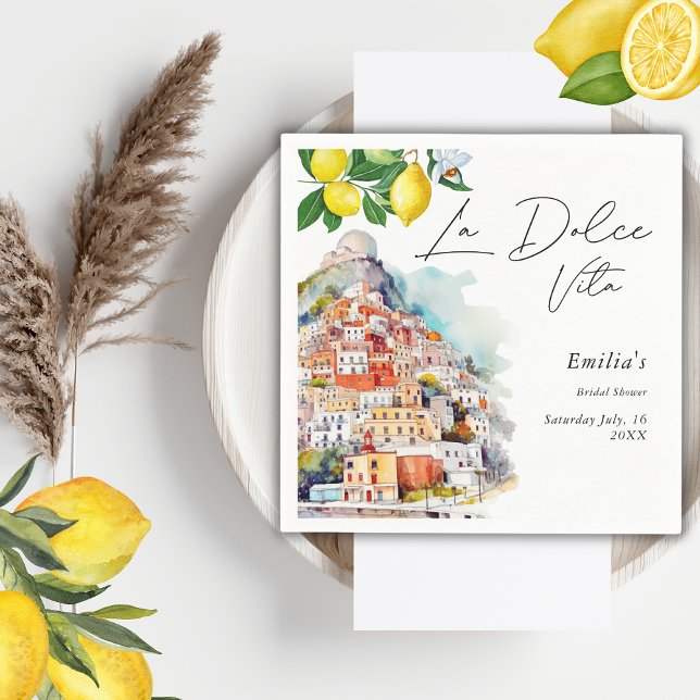 La Dolce Vita Summer Italian Bridal Shower  Napkins (Creator Uploaded)