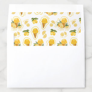 La Dolce Vita Summer Lemon Wedding Envelope Liner