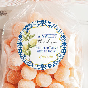 La Dolce Vita Thank you Italian Lemon Classic Round Sticker