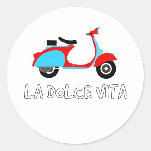 La Dolce Vita The Sweet Life Scooter Sticker