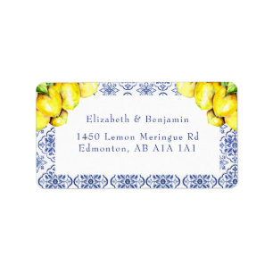 La Dolce Vita Wedding Italian Lemon Mediterranean Label