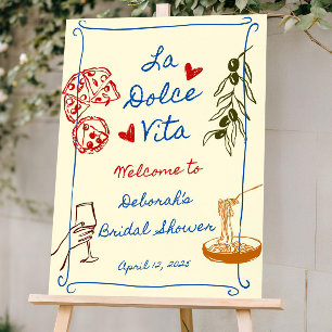 La Dolce Vita Welcome Sign Bridal Shower Italy Din