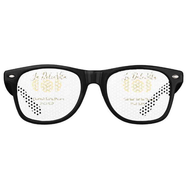 La Dolce Vita yellow lemon bridal shower pastel bo Retro Sunglasses (Front)