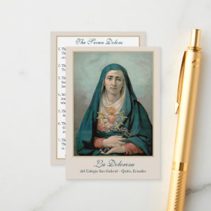 La Dolorosa del Colegio San Gabriel Prayer Card