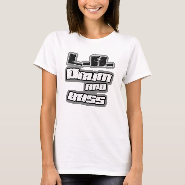 LA DRUM n BASS girls DnB shirt (Front)
