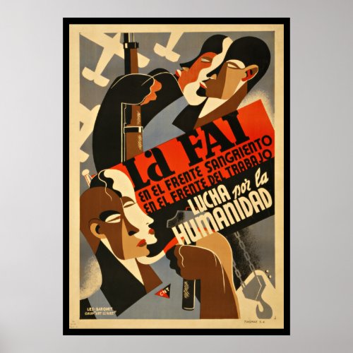 LA FAI _ Spanish Civil War Propaganda Poster