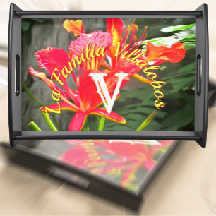 La Familia Vallarta Flaming Beauty 1583 Serving Tray
