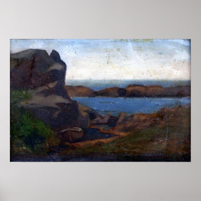 La Farge - Old Boathouse Beach Newport Poster (Front)