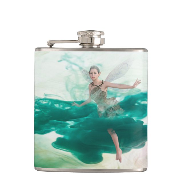 La Fee Verte, Absinthe Green Fairy Flask (Front)