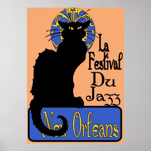 La Festival Du Jazz Chat Noir Poster